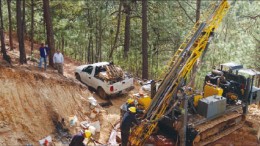 Drillers in action at Paramount Gold and Silver's San Miguel silver-gold property in Chihuahua, Mexico. Photo by Paramount Gold and Silver