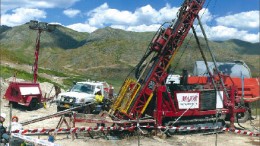 Drillers at Orsu Metals' Karchiga copper project in northeastern Kazakhstan, 40 km west of the China border. Photo by Orsu Metals