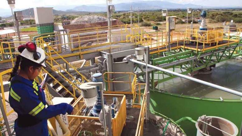 A worker overlooks flotation tanks at Fortuna Silver Mines' San Jose silver mine in Mexico's Oaxaca state. Photo by Ian Bickis