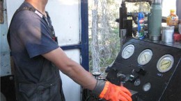 Driller Darren Rabesca working at Avalon Rare Metals' Nechalacho rare earth project in the Northwest Territories. Photo by Avalon Rare Metals