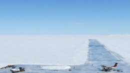 An aircraft landing strip near the camp at Kivalliq Energy's Angilak uranium property in Nunavut. Source: Kivalliq Energy