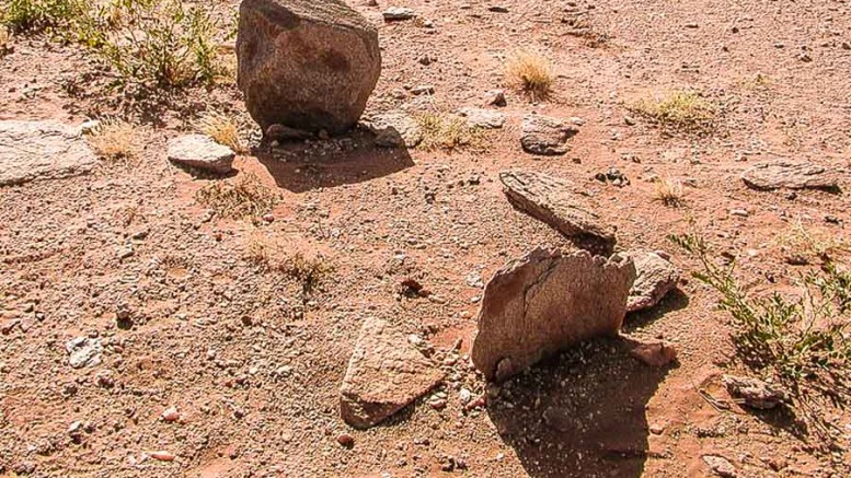 An example of nomadic human graves in the Sahara desert. Photo by Wardell Armstrong
