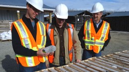 From left to right: Rainy Resources' Kyle Stanfield, Vice-President of Environment and Sustainability; Garett Macdonald, Vice-President of Operations; Michael A. Mutchler, Vice-President and Chief Operating Officer.