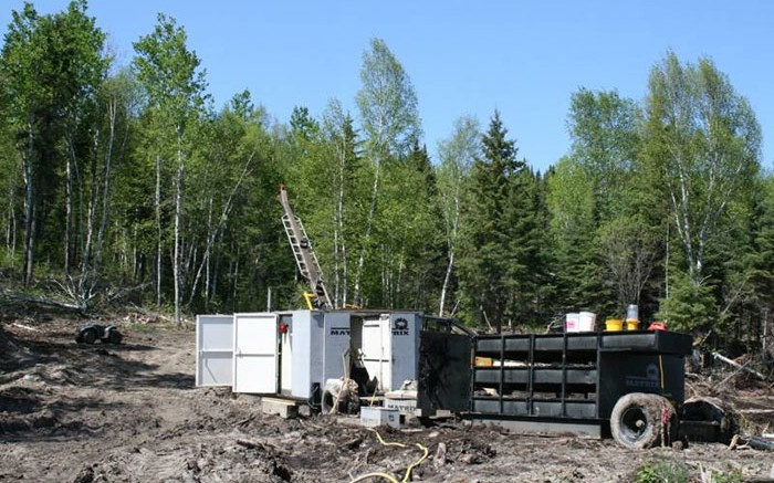 A drill rig at Confederation Minerals' Newman Todd gold project in Ontario. Source: Confederation Minerals
