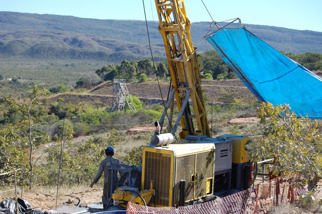 Driling at Carpathian Gold's Riacho dos Machados project in Brazil in 2010. Source: Carpathian Gold