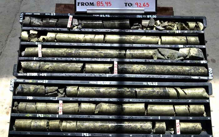 Drill core from Atico's  El Roble copper-gold project in Colombia. Source: Atico Resources