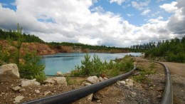 Dewatering the pit at the Kringel deposit, part of Flinders Resources' Woxna graphite project in Sweden. Source: Flinders Resources
