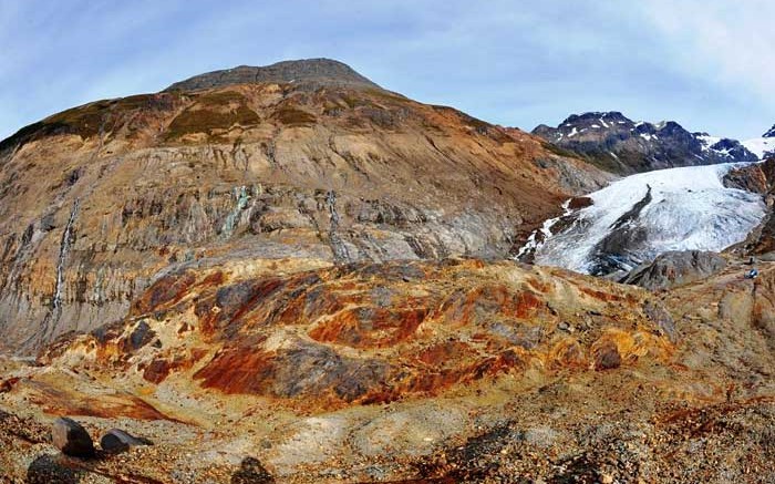 The surface of the Mitchell deposit at Seabridge Gold's KSM gold-copper project, 65 km northwest of Stewart, B.C. Source: Seabridge Gold