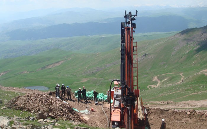 A drill rig at Lydian's Amulsar gold mine in Armenia. Source: Lydian International