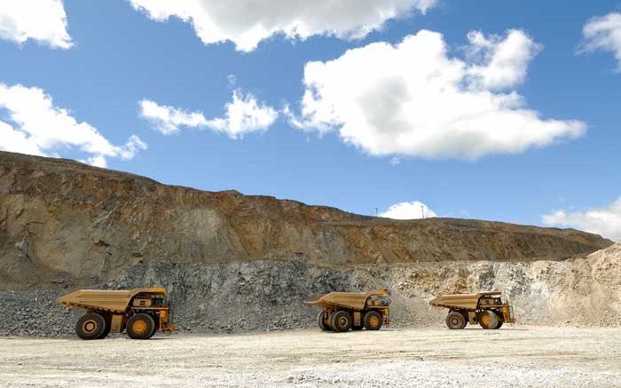 Trucks in the pit at Copper Mountain Mining's namesake copper-gold mine near Princeton, B.C. Credit: Copper Mountain Mining