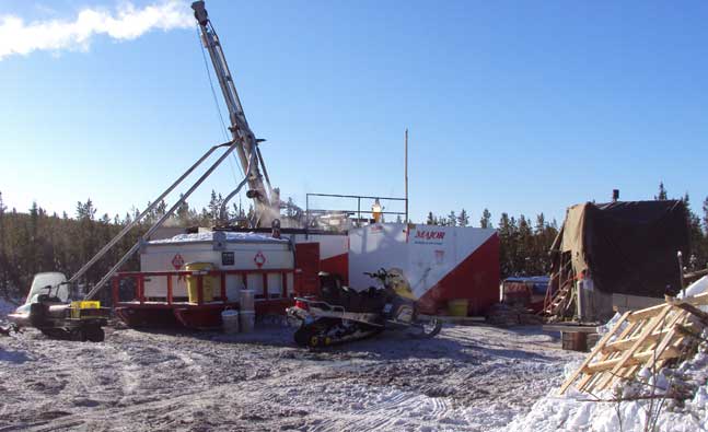 A drill at the Mann Lake uranium project - owned by Cameco, International Enexco and Areva - in Saskatchewan. Credit: Cameco
