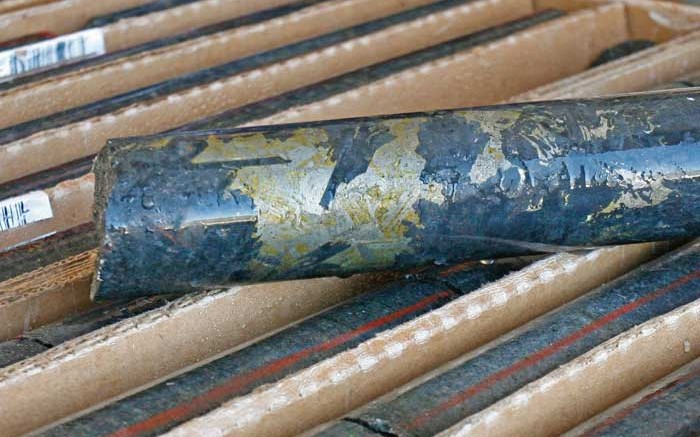 A core sample from Duluth Metals and Antofagasta's Twin Metals copper-nickel-PGM project in Minnesota. Credit: Duluth Metals