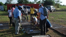 Core samples on display at True Gold Mining's Karma gold project in Burkina Faso. Credit: True Gold Mining