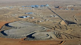 Turquoise Hill Resources' Oyu Tolgoi gold-copper mine in Mongolia, 80 km north of the Mongolia-China border. Credit: Turquoise Hill Resources