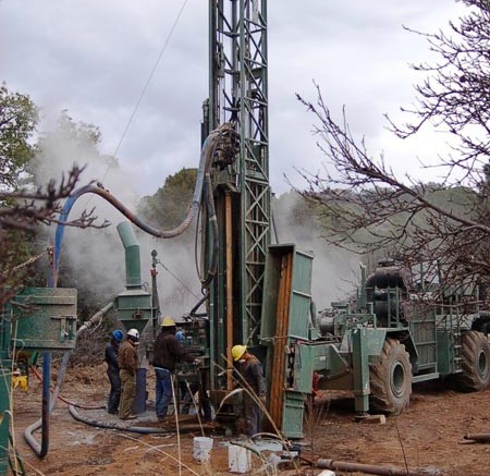 Drillers at Paramount Gold and Silver's San Miguel gold-silver project in northern Mexico. Credit: Paramount Gold and Silver