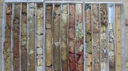 Core from drill hole MG15DD-9 at Northern Uranium's North West Manitoba uranium project.  Credit: Northern Uranium