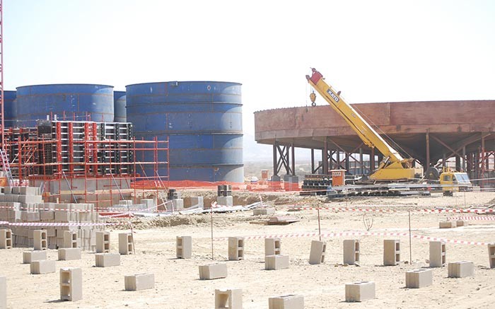 Processing facilities at Nevsun's Bisha gold mine in Eritrea, under construction in 2010. The company is being sued in Canada for allegedly using forced labour at the site. Photo by The Northern Miner.