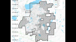 A map of the Wawa gold project, 2 km southeast of the historic mining town of Wawa in northern Ontario.