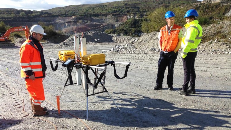 Adrok's scanning equipment mapping Kaolinization zones in the U.K. Credit: Adrok