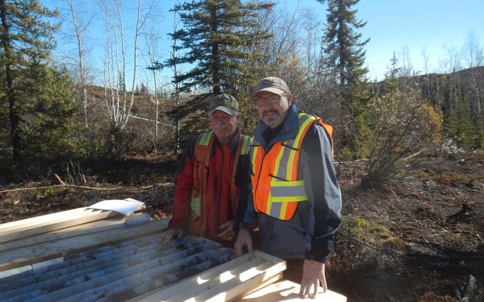 Al Sexton (left), project manager, and Joseph Campbell, TerraX Minerals' president and CEO, at the Yellowknife City gold project in the Northwest Territories. Credit: TerraX Minerals