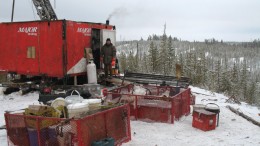 A driller in 2012 at Forum Uranium's Henday uranium project in Saskatchewan. Credit: Forum Uranium