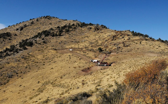 A drill site at Gold Standard Ventures' Pinion gold project in northern Nevada. Credit: Gold Standard Ventures