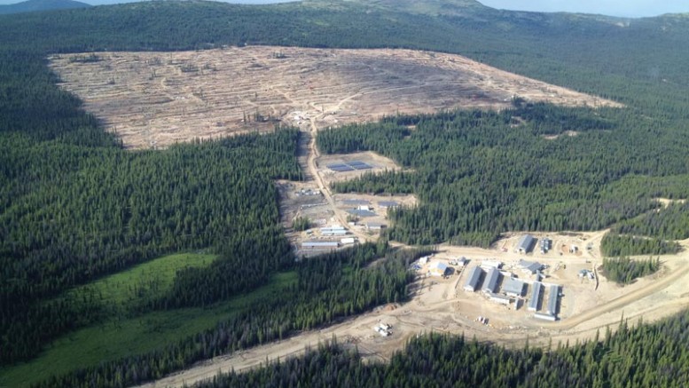 An aerial view of the Blackwater gold project in British Columbia. Credit: New Gold