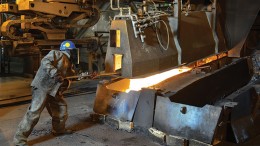 A worker in the smelter at First Quantum Minerals’ majority-owned Kansanshi copper mine in Zambia.  Credit: First Quantum Minerals.