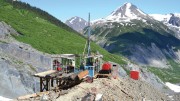 A drill site at Seabridge Gold’s KSM gold-copper project, 65 km northwest of Stewart, British Columbia. Credit: Seabridge Gold