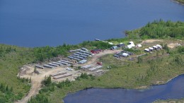 Eastmain Resources' Clearwater base camp in Quebec's James Bay Lowlands region, as seen in 2011. Credit: Eastmain Resources