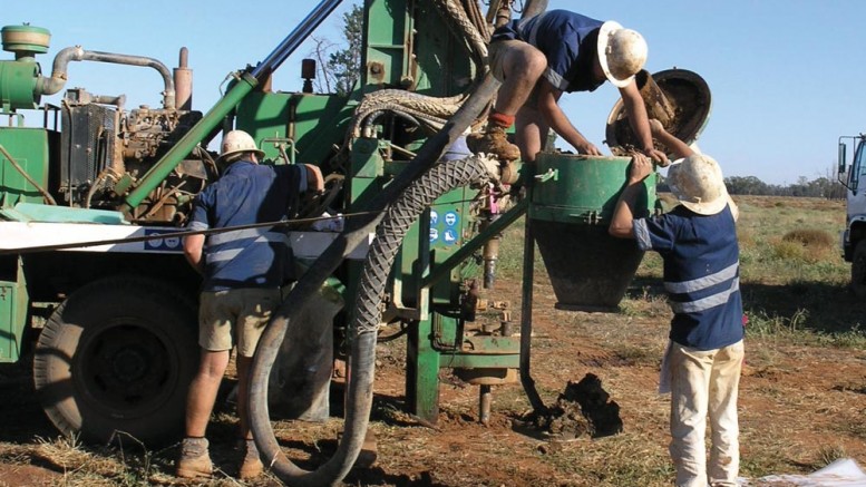 Drillers at Scandium International Mining’s Nyngan scandium project in New South Wales, Australia.  Credit: Scandium International Mining.
