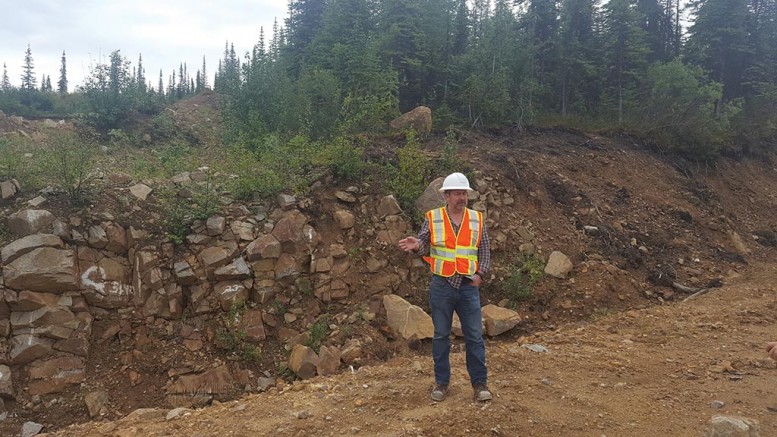 Victoria Gold’s executive vice-president Mark Araynto explains how the new Olive resource fits into the Eagle mine plan. Photo by Matthew Keevil.