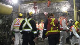 Workers at Kirkland Lake Gold's Macassa project. Credit: Kirkland Lake Gold.