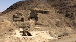 The remnants of the old British Sir Bakis mine, on Aton Resources’ Abu Marawat gold property. Credit: Aton Resources.