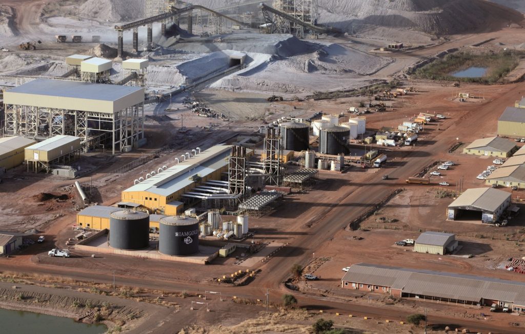 The 57 MW thermal power plant at Iamgold's Essakane gold mine in Burkina Faso. The plant consists of 11 generators which operate on heavy fuel oil trucked in from Benin and Togo. Credit: Iamgold.