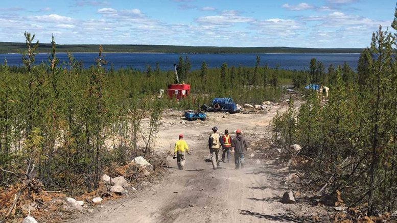 Workers at a drill site at NexGen Energy’s Arrow uranium project in northern Saskatchewan. Credit: Nexgen Energy.