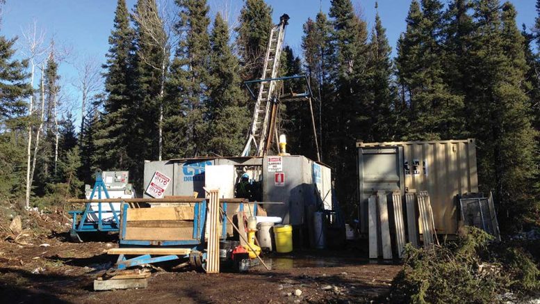 Drilling equipment at Callinex Mines' Pine Bay project in Manitoba. Credit: Callinex Mines.