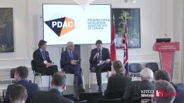 Moderator Greg Huffman (right), managing director and global head of mining sales at Canaccord Genuity, sat down with Barrick Gold president Kelvin Dushnisky (left) and Goldcorp CEO David Garofalo (middle) for an in-depth conversation at the Canadian Mining Symposium, in London.