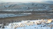 An undated photo of the camp at NovaGold Resources' Donlin Gold project in Alaska, now a joint venture with Barrick Gold. Credit: NovaGold Resources.