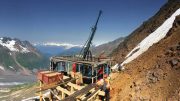 Drillers on a platform at Colorado Resources’ KSP gold-copper project in northwestern British Columbia. Credit: Colorado Resources.