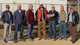 At the Pine Point zinc project near Hay River in the Northwest Territories, from left: Jamie Levy, Pine Point Mining (PPM) president and CEO; Jeff Hussey, Osisko Metals president and CEO; Kerry Knoll, PPM executive chairman; Killian Charles, Osisko vice-president of corporate development; Robin Adair, Osisko vice-president of exploration; Tim Smith, PPM vice-president of operations; and John Key, PPM COO. Credit: Osisko Metals.