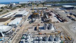 Tianqi Lithium’s lithium hydroxide processing plant under construction. Credit: Tianqi Lithium.