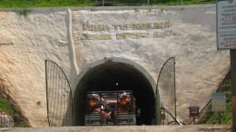 Entering Jaguar Mining's Turmalina underground gold mine in Brazil in 2008. Photo by The Northern Miner.