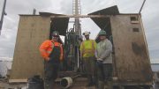 Drillers at Fission Uranium’s Patterson Lake South uranium project in Saskatchewan. Photo by The Northern Miner.