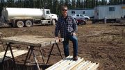 Ken Lapierre at Rockcliff Metals’ Talbot polymetallic project in Manitoba. Credit: Rockcliff Metals.