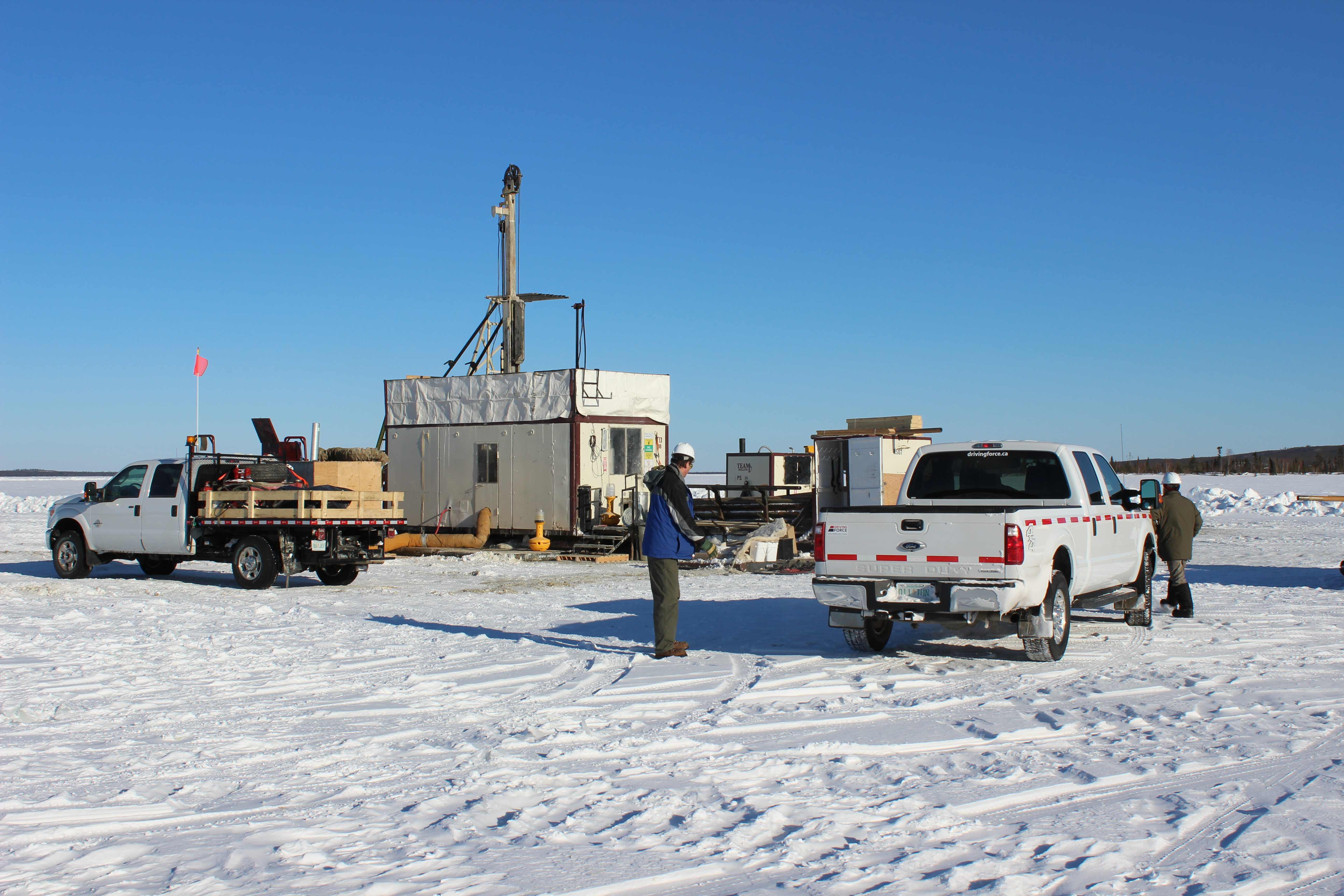 Drillers on Purepoint Uranium’s property in northern Saskatchewan. Credit: Purepoint Uranium.