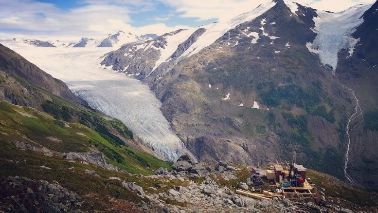 A drill turns on Strikepoint's newly acquired Porter silver project in British Columbia's Golden Triangle. Credit: Strikepoint Gold.