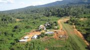 The camp at Columbus Gold’s Montagne d’Or gold project in northwestern French Guiana. Credit: Columbus Gold.