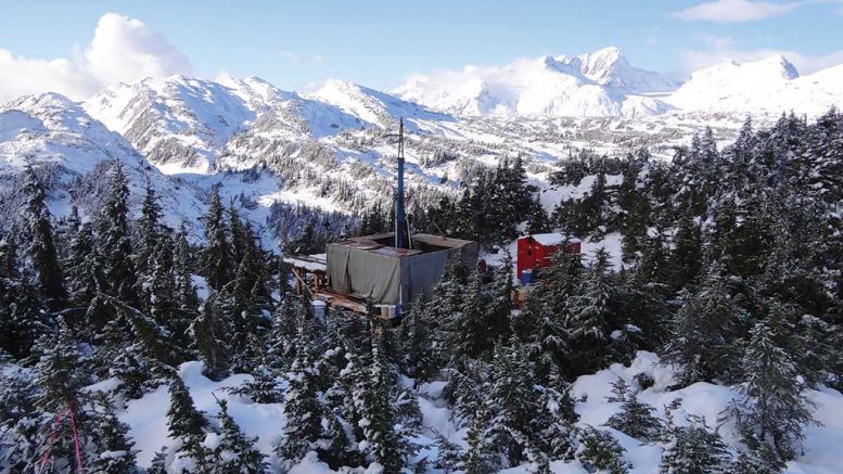 A drill rig at Skeena Resources’ Eskay Creek gold project in November 2018. Credit: Skeena Resources.