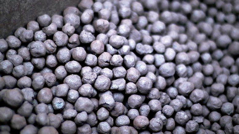 Iron ore pellets. Credit: Siemens.